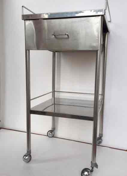 TROLLEY, Stainless Steel 2 Tier (Square) - 45 x 45 x 95cmH